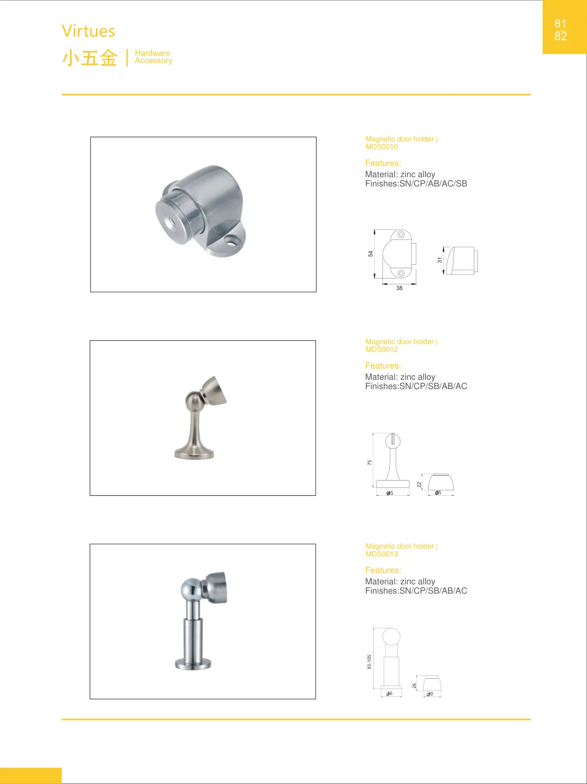Hardware accessories · catalogue sheet 46.2